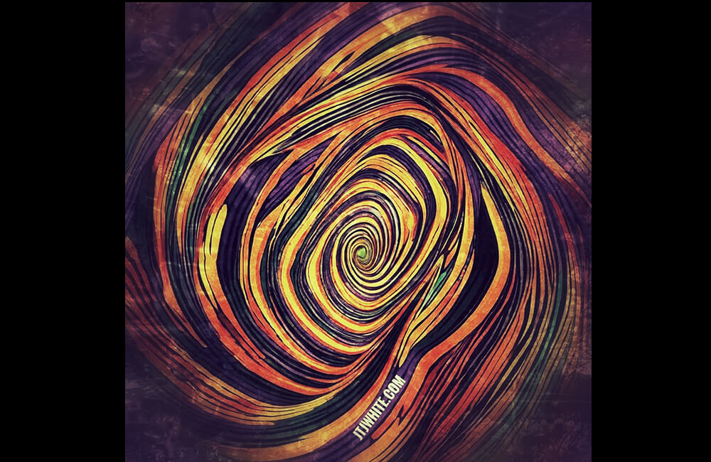 Artwork by JTJ White titled titled as 'Vertigo'